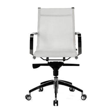 chefsessel weiss verchromte struktur netz netzstoff feste armlehnen 3