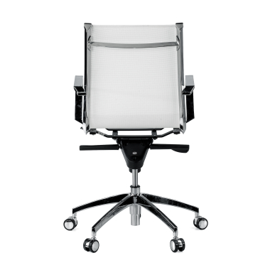 chefsessel weiss verchromte struktur netz netzstoff feste armlehnen 6