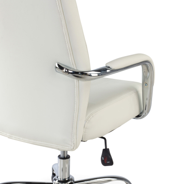 chefsessel weiss deluxe kunstleder gepolsterte armlehnen 5