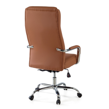 chefsessel braun deluxe kunstleder gepolsterte armlehnen 9