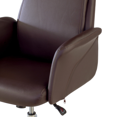 chefsessel braun king kunstleder gepolsterte armlehnen 5