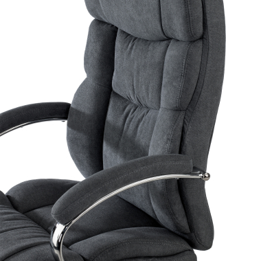 chefsessel schwarz harmony stoff gepolsterte armlehnen 4