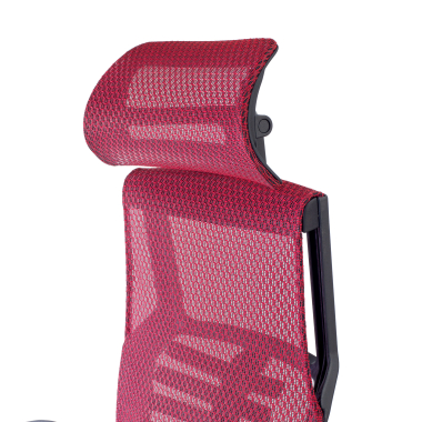 ergonomischer burostuhl rot schwarzes gestell netzstoff 5d verstellbare armlehnen lordosenstutze kopfstutze 10