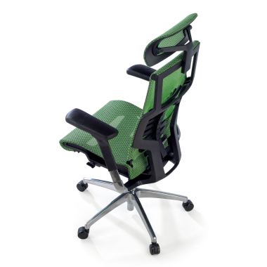 ergonomischer burostuhl grun schwarzes gestell netzstoff 5d verstellbare armlehnen lordosenstutze kopfstutze 9