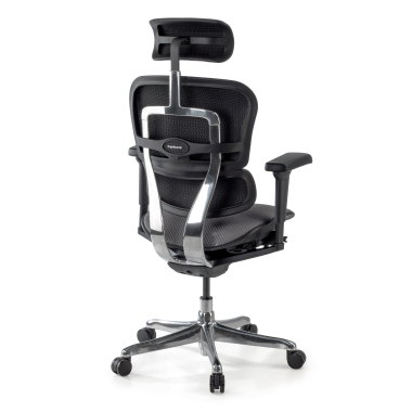 ergonomischer burostuhl grau schwarze struktur komplett gepolstert stoff bewegliche armlehnen kopfstutze 9