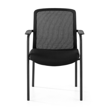 besucherstuhl schwarz siena netzstoff feste armlehnen 3