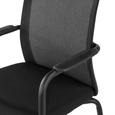 besucherstuhl schwarz siena netzstoff feste armlehnen 9