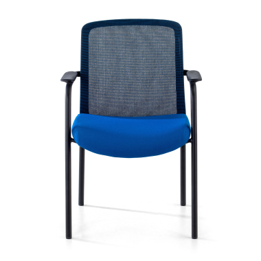 besucherstuhl blau siena netzstoff feste armlehnen 3
