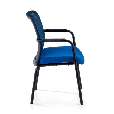 besucherstuhl blau siena netzstoff feste armlehnen 4