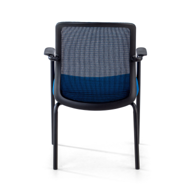 besucherstuhl blau siena netzstoff feste armlehnen 6