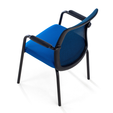 besucherstuhl blau siena netzstoff feste armlehnen 7