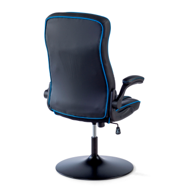 gaming stuhl blau kunstleder hochklappbare armlehnen 8