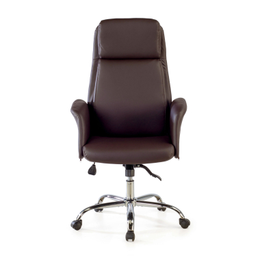 chefsessel braun king kunstleder gepolsterte armlehnen 3