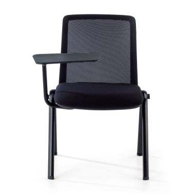 stuhl mit schreibplatte schwarz schreibtischstander netzstoff ohne armlehnen 7
