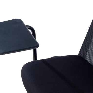 stuhl mit schreibplatte schwarz schreibtischstander netzstoff ohne armlehnen 9