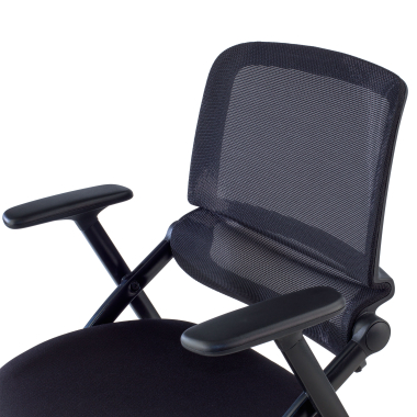 konferenzstuhl schwarz stuhl netzstoff bewegliche armlehnen 9