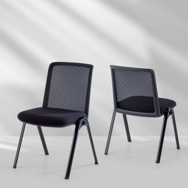 konferenzstuhl schwarz dora netzstoff ohne armlehnen 4