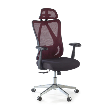 ergonomischer burostuhl rot matrix netzstoff bewegliche armlehnen lordosenstutze kopfstutze 1