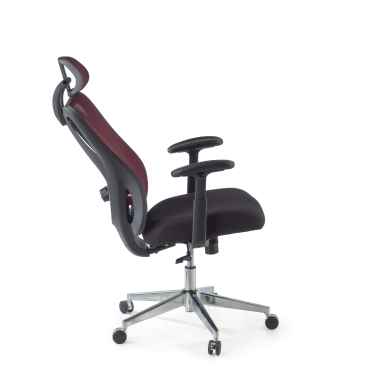 ergonomischer burostuhl rot matrix netzstoff bewegliche armlehnen lordosenstutze kopfstutze 4