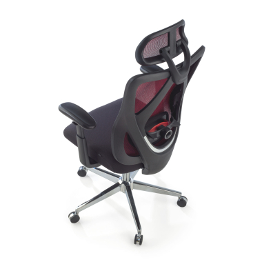 ergonomischer burostuhl rot matrix netzstoff bewegliche armlehnen lordosenstutze kopfstutze 8