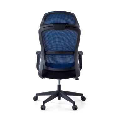 burostuhl blau nebula netzstoff feste armlehnen lordosenstutze kopfstutze 6