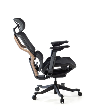 ergonomischer burostuhl schwarz aeromax schwarze struktur netzstoff 5d verstellbare armlehnen doppelte lordosenstutze kopfstutze 12