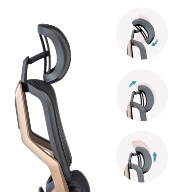 ergonomischer burostuhl schwarz aeromax schwarze struktur netzstoff 5d verstellbare armlehnen doppelte lordosenstutze kopfstutze 7