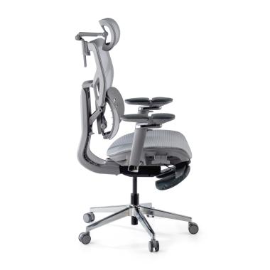 ergonomischer burostuhl grau erghos x3 netzstoff 5d verstellbare armlehnen doppelte lordosenstutze kopfstutze 11