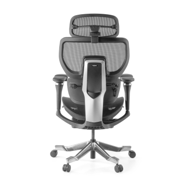 ergonomischer burostuhl schwarz erghos x4 pro netzstoff 6d verstellbare armlehnen doppelte lordosenstutze kopfstutze ausziehbare fussstutze 17