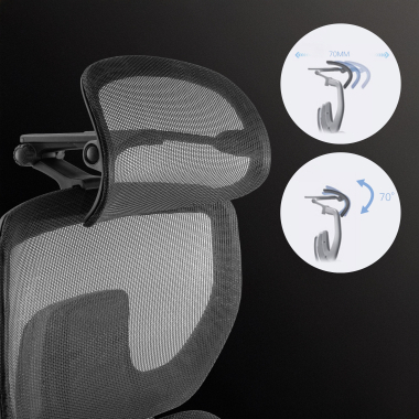 ergonomischer burostuhl schwarz erghos x4 pro netzstoff 6d verstellbare armlehnen doppelte lordosenstutze kopfstutze ausziehbare fussstutze 8