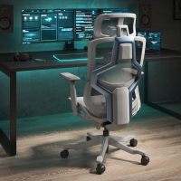 Ergonomischer Bürostuhl AeroMax white mit doppelter Lendenstütze