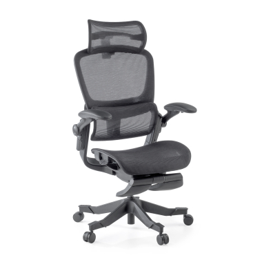 ergonomischer burostuhl schwarz erghos x1 netzstoff 3d verstellbare armlehnen doppelte lordosenstutze kopfstutze 12