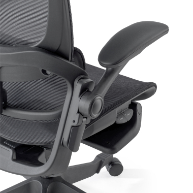 ergonomischer burostuhl schwarz erghos x1 netzstoff 3d verstellbare armlehnen doppelte lordosenstutze kopfstutze 8