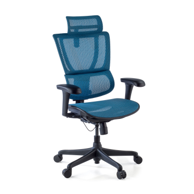 ergonomischer burostuhl blau burostuhl netzstoff 3d verstellbare armlehnen lordosenstutze kopfstutze 1
