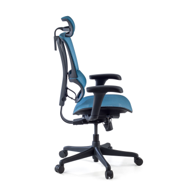 ergonomischer burostuhl blau burostuhl netzstoff 3d verstellbare armlehnen lordosenstutze kopfstutze 5