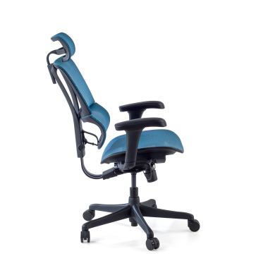 ergonomischer burostuhl blau burostuhl netzstoff 3d verstellbare armlehnen lordosenstutze kopfstutze 6