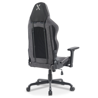 gaming stuhl grau breeze stoff bewegliche armlehnen kopfstutzen kissen kopfstutze 10