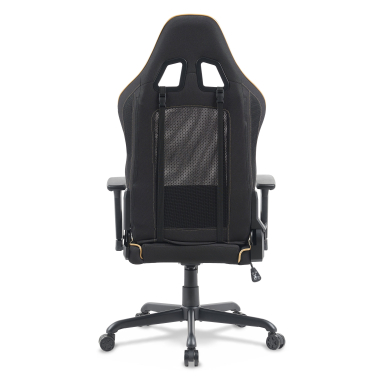 gaming stuhl schwarz breeze stoff bewegliche armlehnen kopfstutzen kissen kopfstutze 9