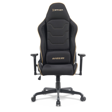 gaming stuhl schwarz breeze stoff bewegliche armlehnen kopfstutzen kissen kopfstutze 4