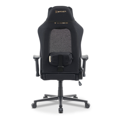 gaming stuhl schwarz vital stoff bewegliche armlehnen kopfstutzen kissen kopfstutze 9