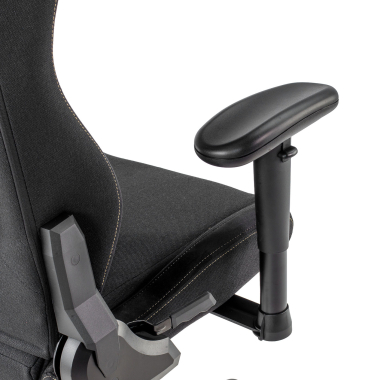 gaming stuhl schwarz vital stoff bewegliche armlehnen kopfstutzen kissen kopfstutze 6