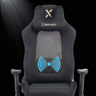 gaming stuhl schwarz vital stoff bewegliche armlehnen kopfstutzen kissen kopfstutze 8