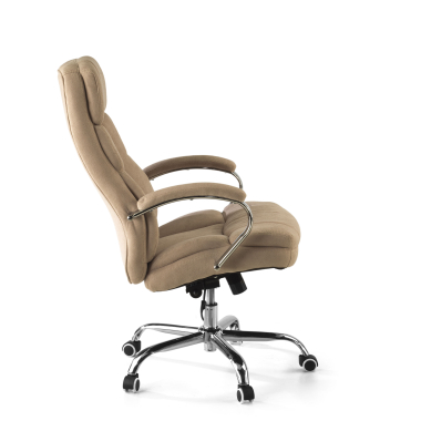 chefsessel beige harmony stoff gepolsterte armlehnen 4
