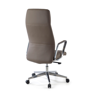 chefsessel braun hoher rucken kunstleder gepolsterte armlehnen 8
