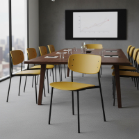Konferenzstuhl modernes Retro-Design Numa, aus Polypropylen und Eisen