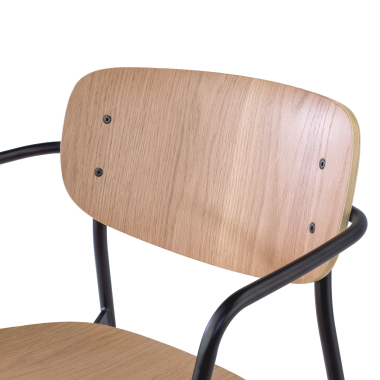 konferenzstuhl naturholz mit armlehnen holz holz feste armlehnen 4