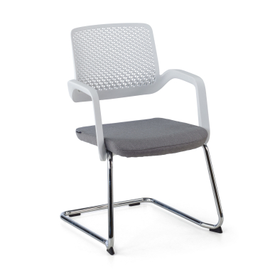 konferenzstuhl weiss grau vertraulichkeitsstuhl stoff feste armlehnen 1