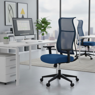 ergonomischer burostuhl blau stay netzstoff bewegliche armlehnen 2
