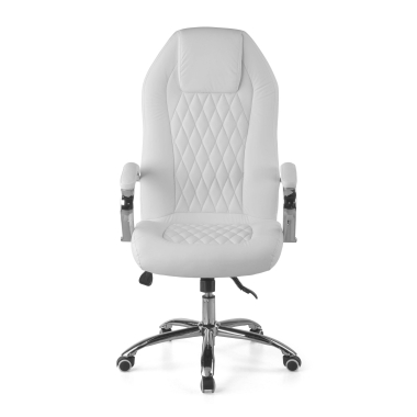 chefsessel weiss pioneer kunstleder gepolsterte armlehnen 3