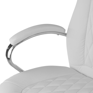 chefsessel weiss pioneer kunstleder gepolsterte armlehnen 8